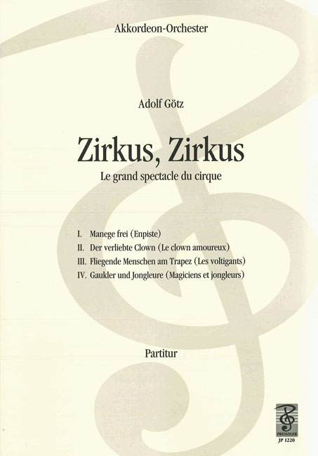 Günther Müller Zirkus, Zirkus&nbsp;&nbsp;Akkordeon-Orchester&nbsp;&nbsp;Partitur