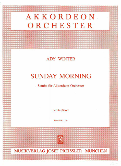 Ady Winter Sunday morning  Akkordeon-Orchester  Partitur