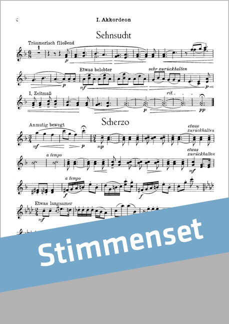 Haag, Friedrich&nbsp;&nbsp;Wie einer Glocke Klang&nbsp;&nbsp;Akkordeonorchester Stimmenset