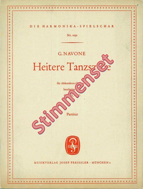 Navone, G.&nbsp;&nbsp;Heitere Tanzszene&nbsp;&nbsp;Akkordeonorchester Stimmenset