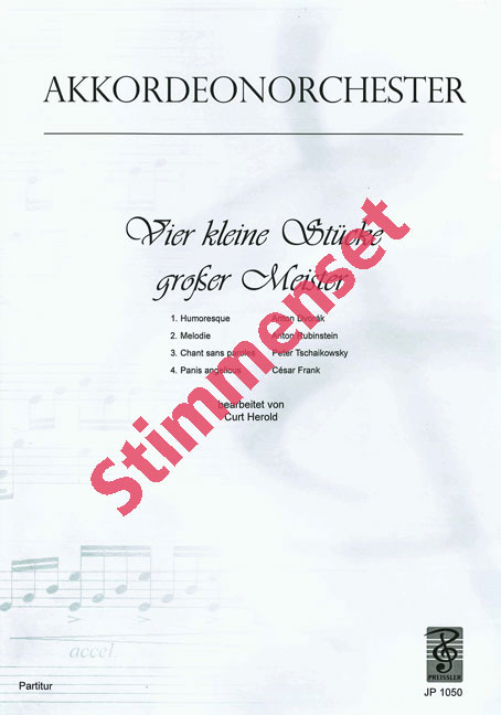 Herold, Curt&nbsp;&nbsp;Vier kleine Stücke grosser Meister&nbsp;&nbsp;Akkordeonorchester Stimmenset