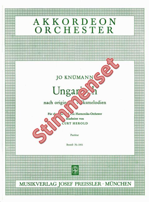 Herold, Curt / Knümann, Jo&nbsp;&nbsp;Ungarisch&nbsp;&nbsp;Akkordeonorchester Stimmenset