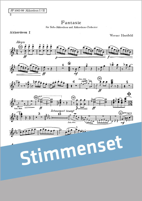 Heetfeld, Werner&nbsp;&nbsp;Fantasie&nbsp;&nbsp;Akkordeonorchester Stimmenset