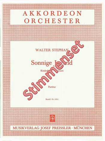 Stephan, W.&nbsp;&nbsp;Sonnige Jugend&nbsp;&nbsp;Akkordeonorchester Stimmenset