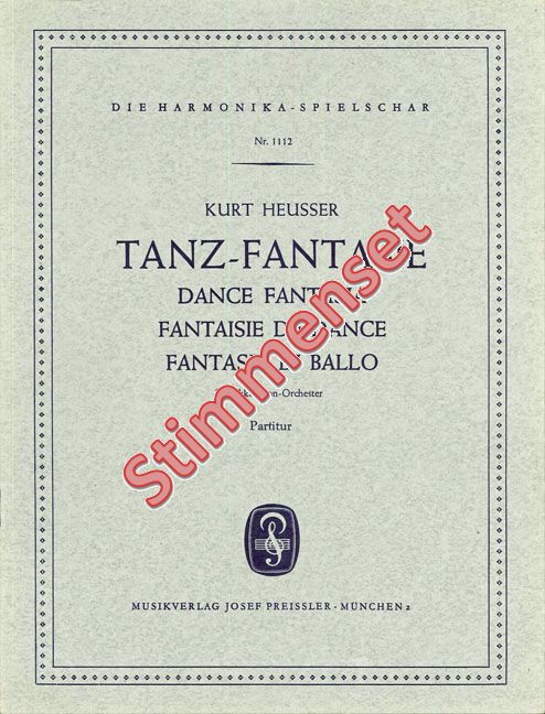 Heusser, Kurt&nbsp;&nbsp;Tanz-Fantasie&nbsp;&nbsp;Akkordeonorchester Stimmenset