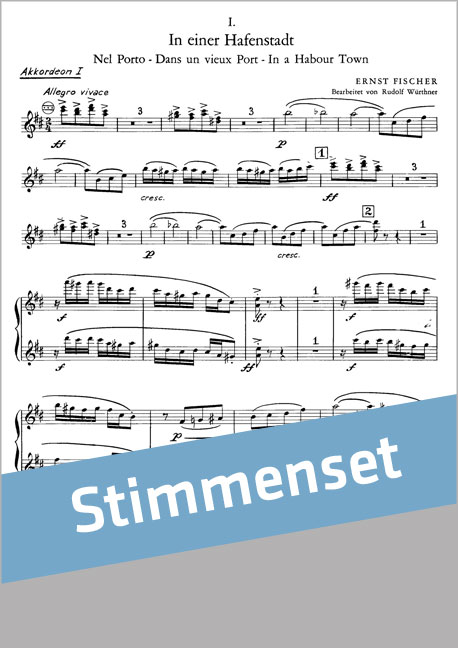 Fischer, Ernst&nbsp;&nbsp;Südlich der Alpen 1.Satz&nbsp;&nbsp;Akkordeonorchester Stimmenset