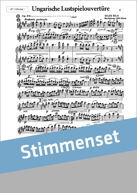 Keler, Bela / Münch, Willi&nbsp;&nbsp;Ungarische Lustspielouvertüre&nbsp;&nbsp;Akkordeonorchester Stimmenset