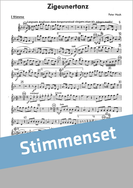 Hoch, Peter&nbsp;&nbsp;Zigeunertanz&nbsp;&nbsp;Akkordeonorchester Stimmenset