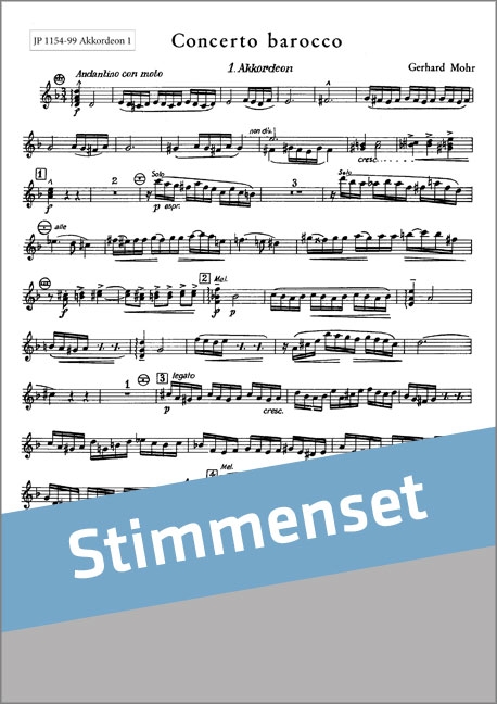 Mohr, Gerhard&nbsp;&nbsp;Concerto barocco&nbsp;&nbsp;Akkordeonorchester Stimmenset