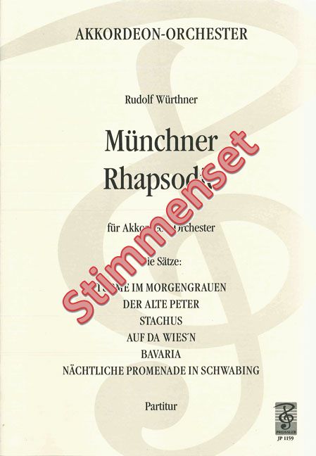 Würthner, Rudolf&nbsp;&nbsp;Münchner Rhapsodie&nbsp;&nbsp;Akkordeonorchester Stimmenset