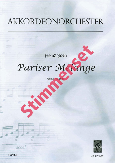 Both, Heinz  Pariser Mélange  Akkordeonorchester Stimmenset