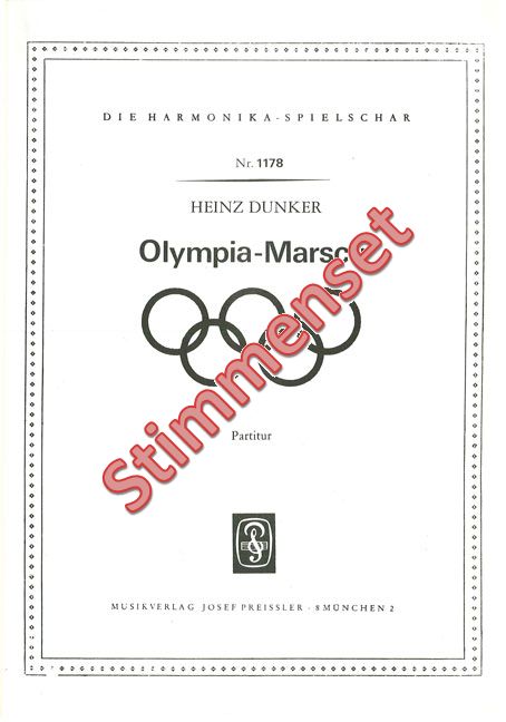 Dunker, Heinz  Olympia-Marsch  Akkordeonorchester Stimmenset