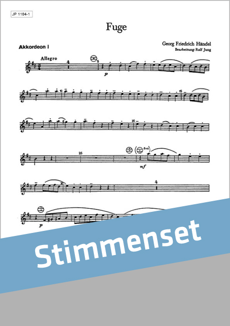 Händel, Georg Friedrich / Moszkowski, Moritz&nbsp;&nbsp;Fuge / Spanischer Tanz Nr.2&nbsp;&nbsp;Akkordeonorchester Stimmenset