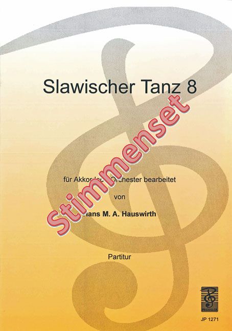 Dvorák, Antonin  Slawischer Tanz Nr. 8  Akkordeonorchester Stimmenset