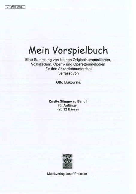 Otto Bukowski Mein Vorspielbuch, Band 1&nbsp;&nbsp;2 Akkordeons&nbsp;&nbsp;2. Akkordeon