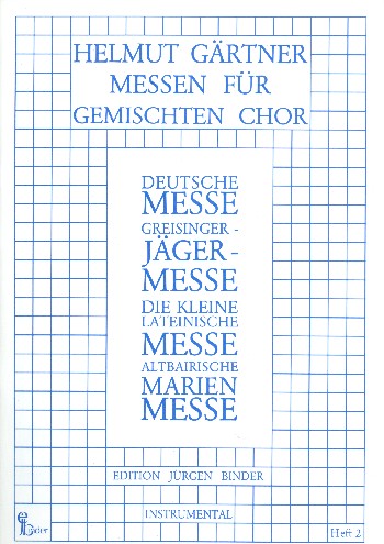 Messen Band 2  für gem Chor (Drei-/Viergesang) und Instrumente (Stubnmusi)  Spielpartitur Instrumentalstimmen