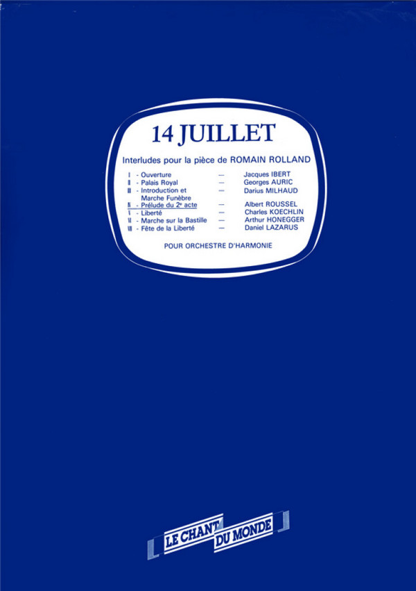 Albert Roussel, Prelude 2Nd Act Extrait 14 Juillet  Orchestra  Buch
