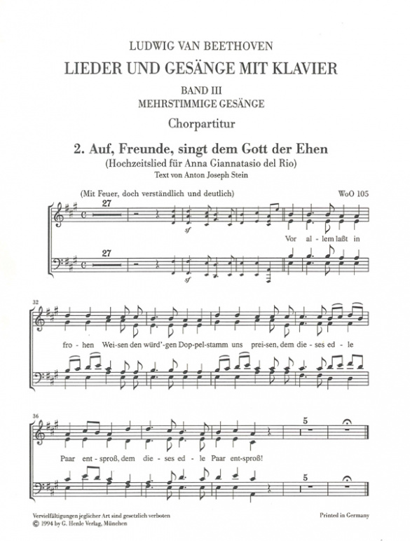 Sämtliche Lieder Bd 3 (Mehrstg Gesänge)&nbsp;&nbsp;für gem Chor und Klavier&nbsp;&nbsp;Chorpartitur