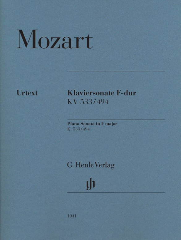 Sonate F-Dur KV533&nbsp;&nbsp;für Klavier&nbsp;&nbsp;