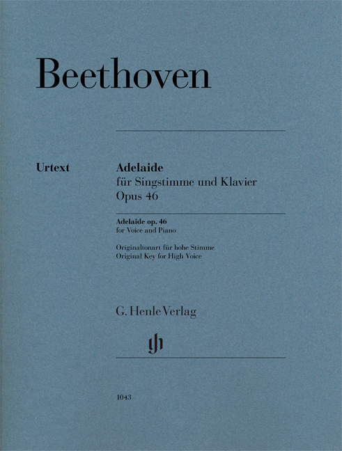 Adelaide op.46&nbsp;&nbsp;für Singstimme (hoch) und Klavier&nbsp;&nbsp;