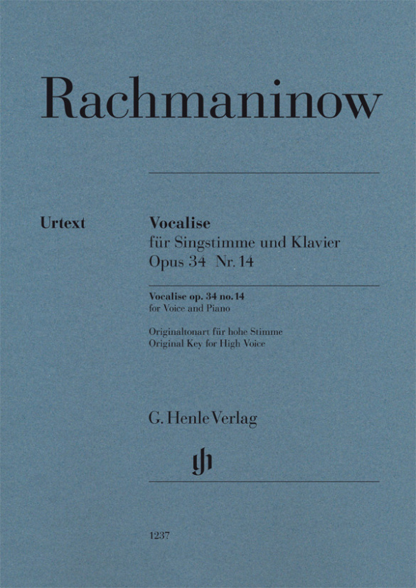 Vocalise op.34,14  für Gesang (hoch) und Klavier  