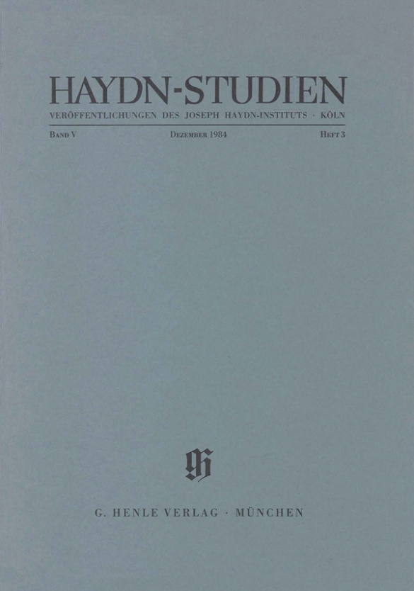 Haydn-Studien Band 5 Teil 3&nbsp;&nbsp;&nbsp;&nbsp;