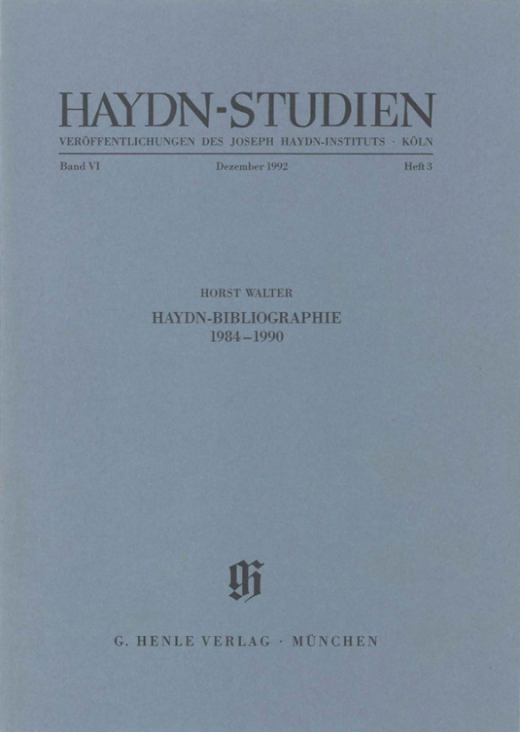 Haydn-Studien Band 6 Teil 3&nbsp;&nbsp;&nbsp;&nbsp;