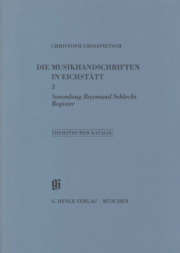 Sammlung Raymund Schlecht, Register&nbsp;&nbsp;&nbsp;&nbsp;
