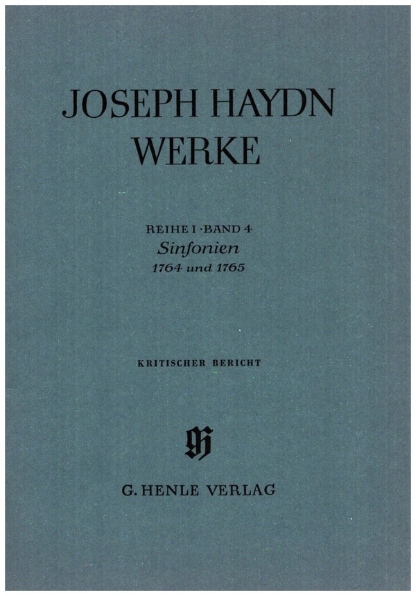 Sinfonien 1764 und 1765&nbsp;&nbsp;&nbsp;&nbsp;kritischer Bericht
