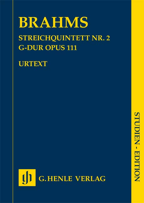 Streichquintett G-Dur Nr. 2 op. 111 &nbsp;&nbsp;für 2 Violinen, 2 Violen und Violoncello&nbsp;&nbsp;Studienpartitur