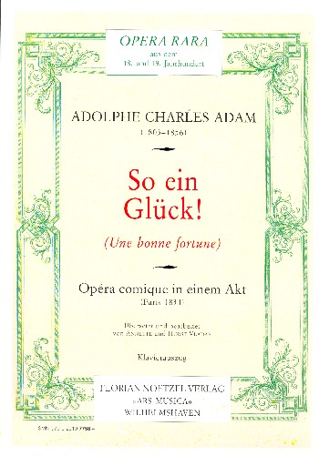 So ein Glück&nbsp;&nbsp;&nbsp;&nbsp;Klavierauszug (dt),  broschiert