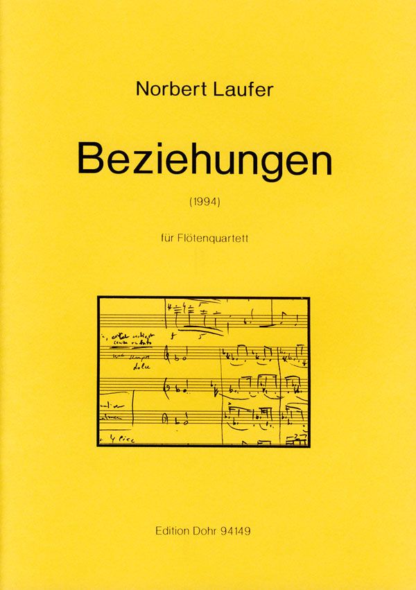 Beziehungen für Querflötenquartett (1994)  Flöte (4)  Partitur, Stimme(n)