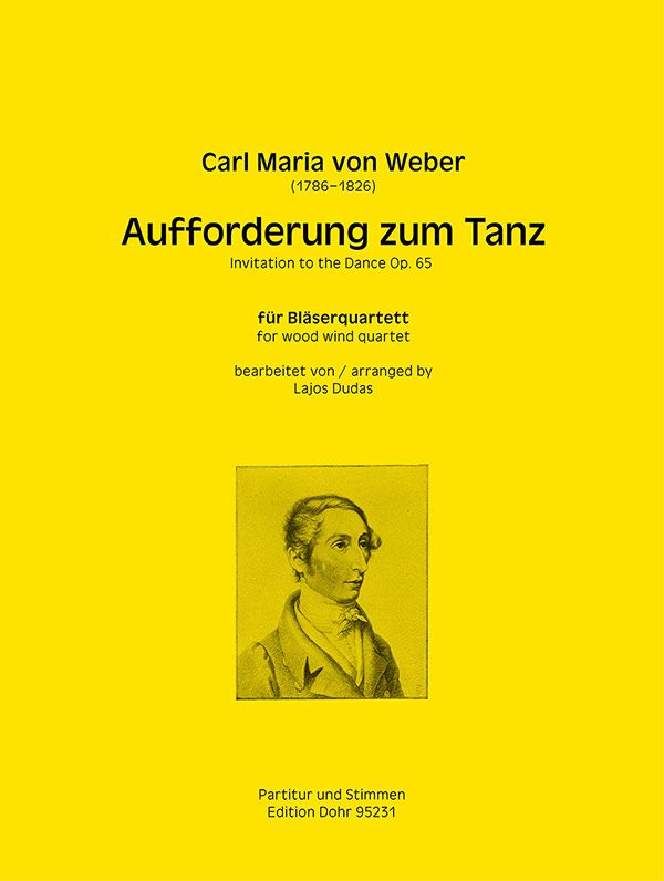 Aufforderung zum Tanz op.65  für Flöte, Oboe, Klarinette und Fagott  Partitur und Stimmen