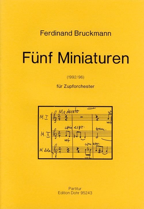 5 Miniaturen für Zupforchester (1992/96)  Zupforchester  Partitur