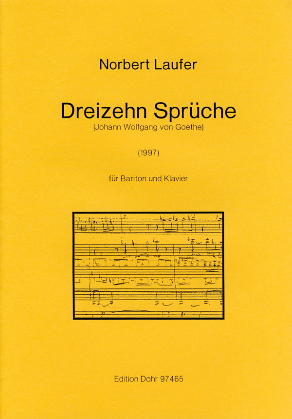 13 Sprüche für Bariton und Klavier (1997) (Joh    