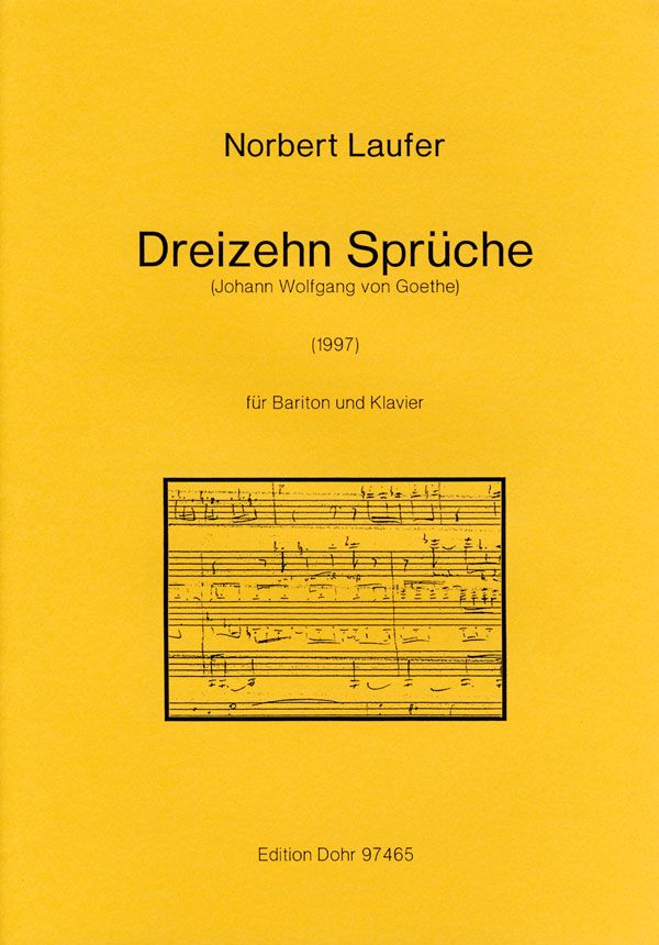 13 Sprüche für Bariton und Klavier (1997) (Joh    
