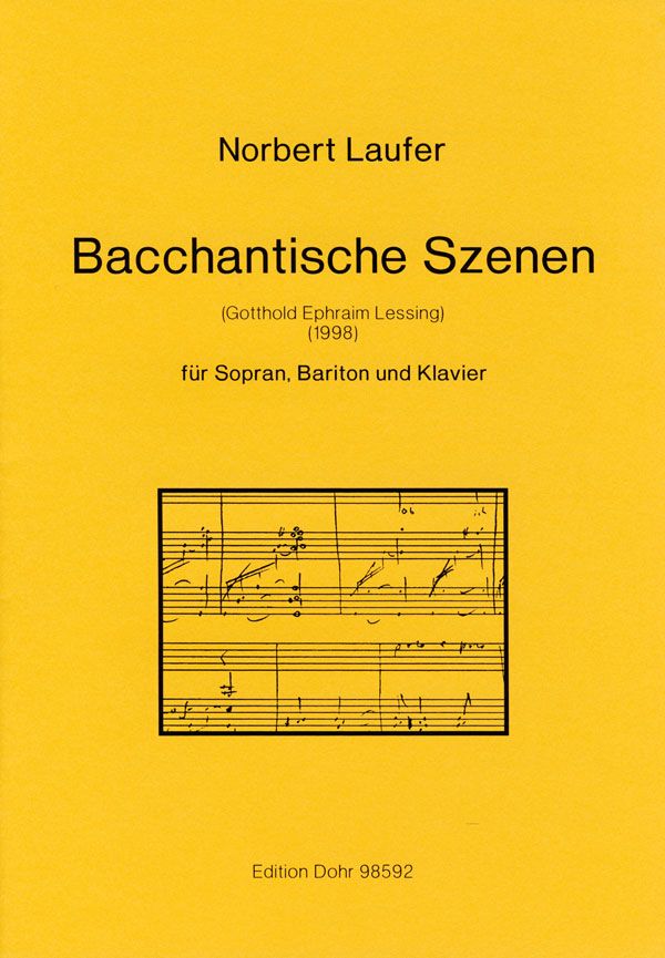 Bacchantische Szenen für Sopran, Bariton und Klavier  Sopran solo, Bariton solo, Klavier  Partitur