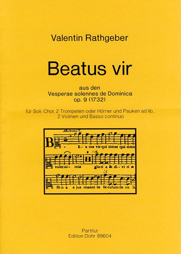 Beatus vir op.9  für Soli, gem Chor und Instrumente  Partitur