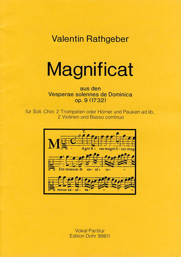 Magnificat für Soli, Chor, 2 Trompeten o. Hörner  Sopran (Chorst.) Solo, Alt (Chorst.) Solo, Tenor (Chorst.) Solo, Bass  Chorpartitur