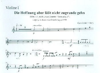 Die Hoffnung aber lässt nicht zugrunde gehn  für gem Chor und Streicher (Orgel)  Stimmensatz Sreicher (1-1-1--1-2)