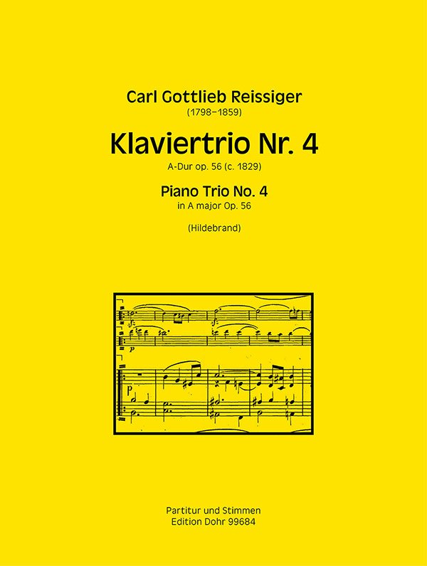 Trio A-Dur Nr.4 op.56  für Violine, Violoncello und Klavier  Partitur und Stimmen