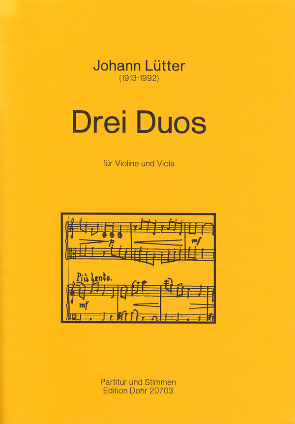 3 Duos für Violine und Viola&nbsp;&nbsp;Partitur und Stimmen&nbsp;&nbsp;