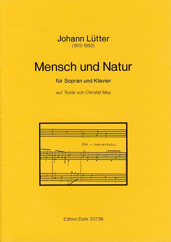 Mensch und Natur für Sopran und Klavier&nbsp;&nbsp;&nbsp;&nbsp;