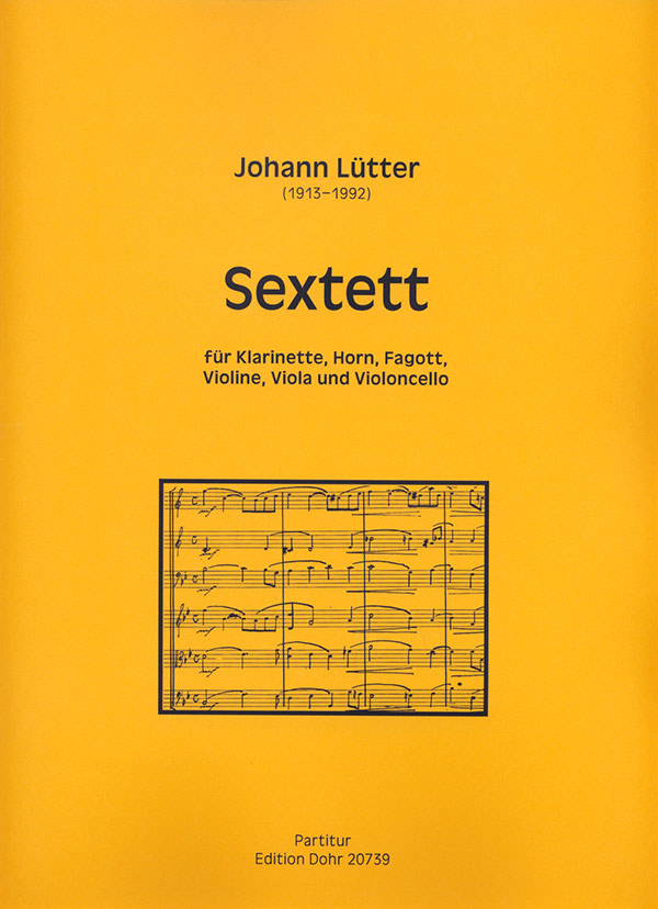 Sextett für Klarinette, Horn, Fagott, Violine,&nbsp;&nbsp;Viola und Violoncello&nbsp;&nbsp;Partitur