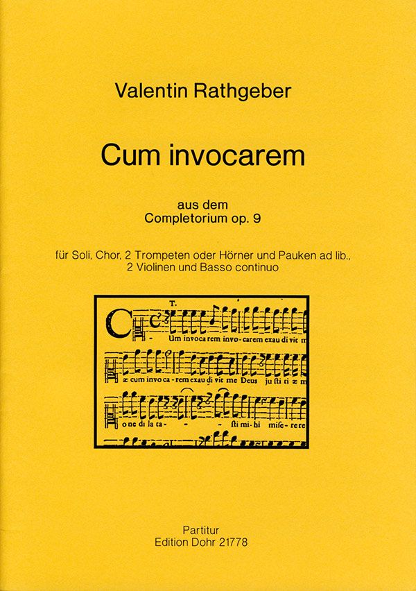 Cum invocarem -aus dem Completorium op. 9- (für    Partitur