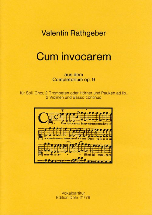 Cum invocarem -aus dem Completorium op. 9- (für    Chorpartitur