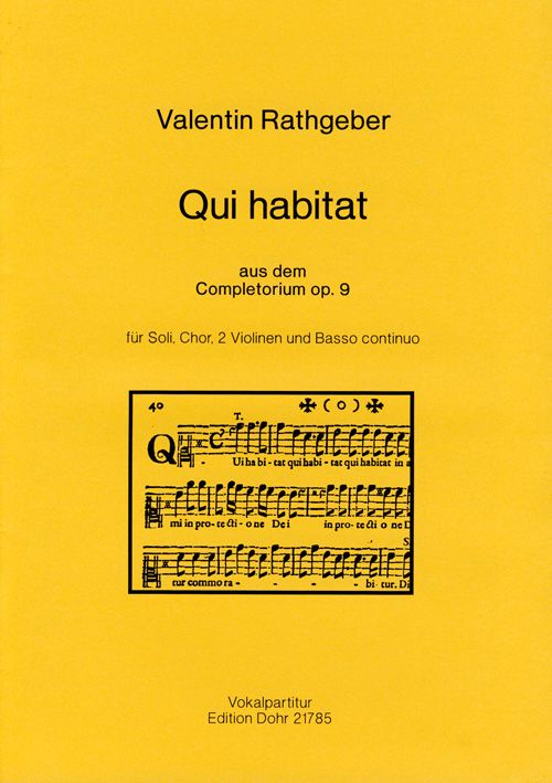 Qui habitat -aus dem Completorium op. 9- (für So  Gemischter Chor (4-st.)  Chorpartitur