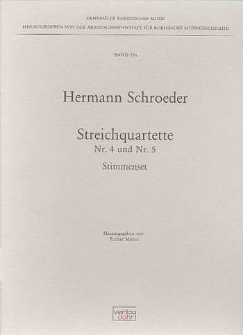 Streichquartett Nr.4 und Nr.5&nbsp;&nbsp;Stimmen&nbsp;&nbsp;