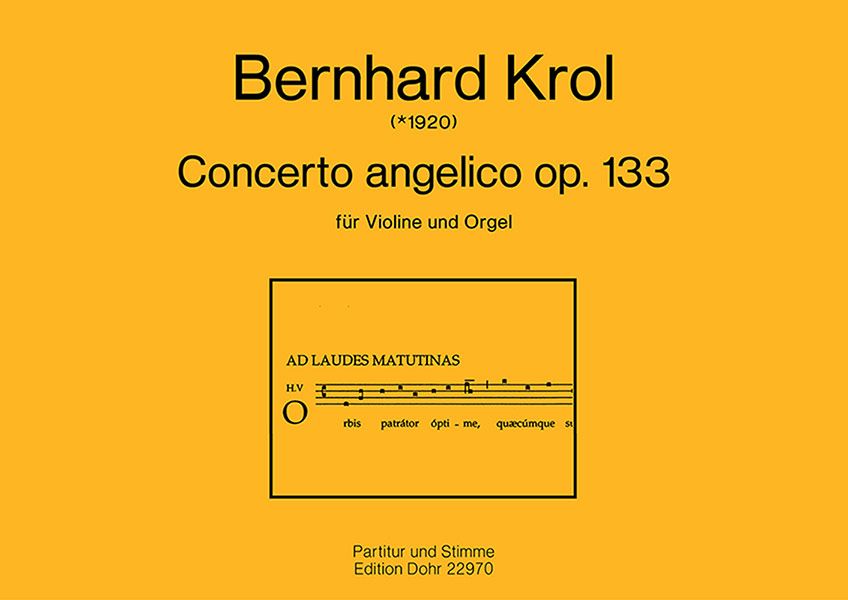 Concerto angelico op.133 für Violine  und Orgel  Partitur und Stimme