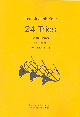 24 Trios Band 2 (Nr.15-24) für 3 Hörner  Partitur und Stimmen  